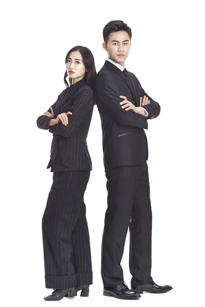 亚洲企业的男人和女人的画像 — 图库照片