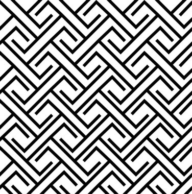 Siyah ve beyaz kıvrımlı desen