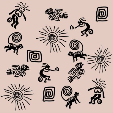 Antik uygarlığın mağara çizimleri