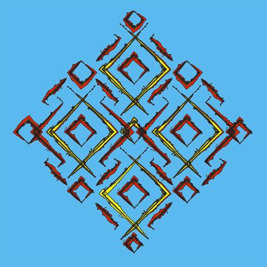 Kürelerden yapılmış sembolün çizimi