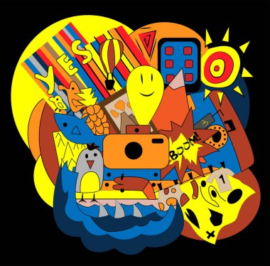 Farklı nesnelerden ve karakterlerden çıkartma.