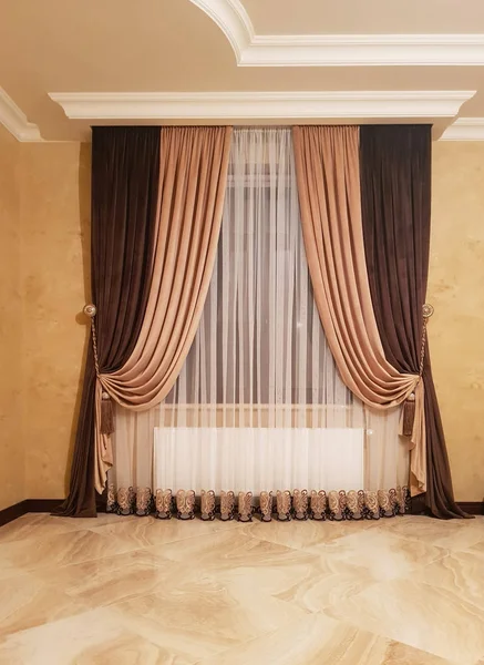 curtains in the interior design of the living room