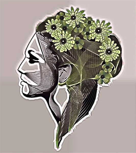 Mujer Proville Con Flores — Foto de Stock