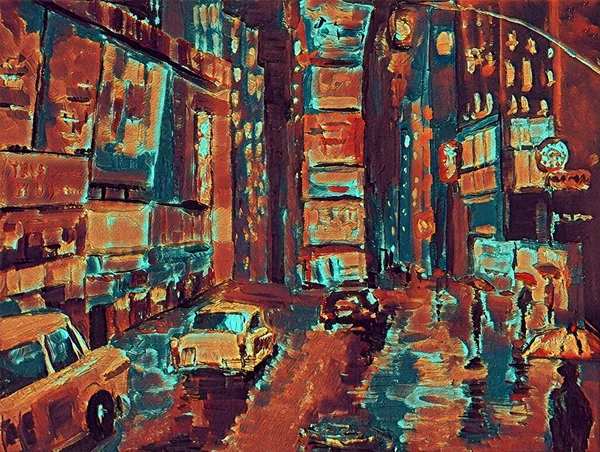 Городская Улица Нью Йорке — стоковое фото