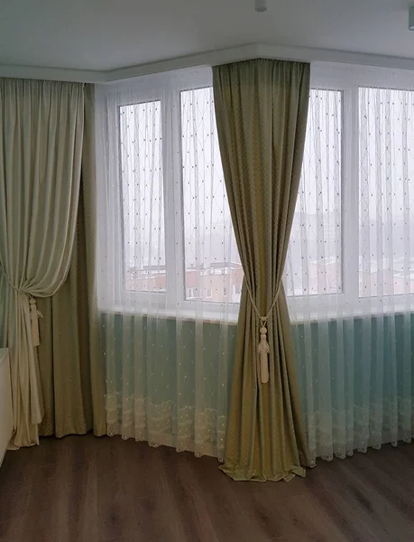 Curtain Corner Room — Stock Photo, Image