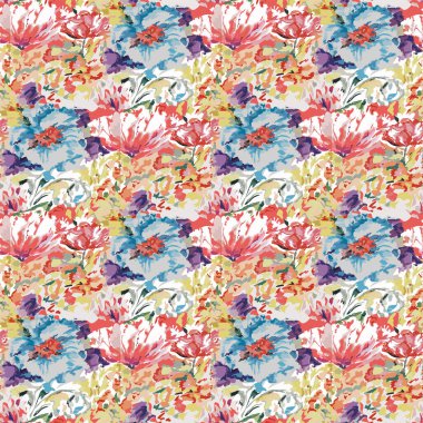 farklı renkte çiçeklerin deseni