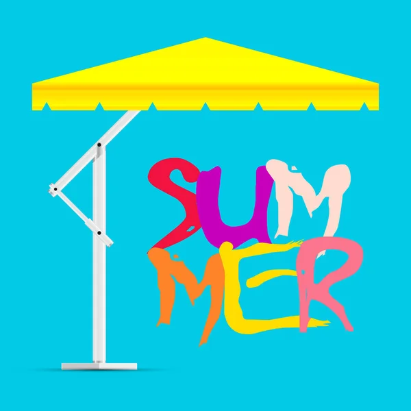 Sonnenschirm Sommer Hintergrund. Vektorillustration — Stockvektor