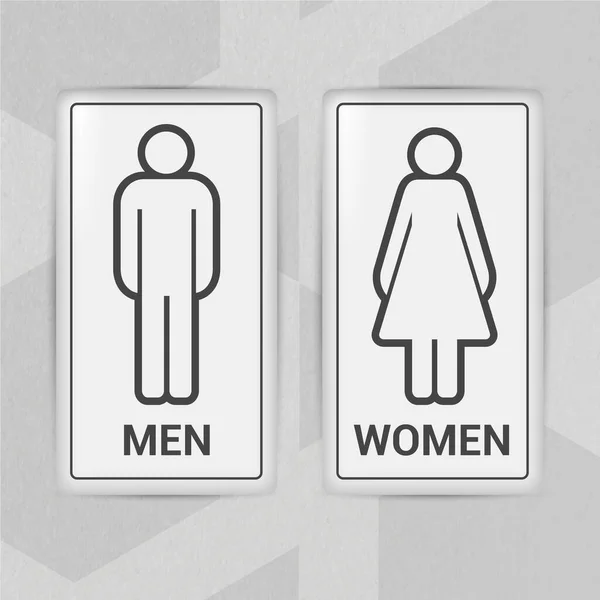 Icono Línea Vectores Baño Signo Simple Hombre Mujer Conjunto Letreros — Vector de stock