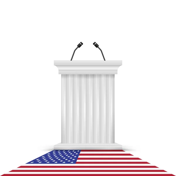 Триб Спікер Президентські Вибори Сша 2020 Американський Прапор Приклад Вектора — стоковий вектор
