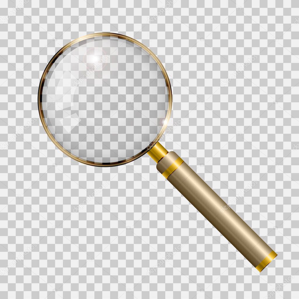 Magnifying glass realistic vector illustration