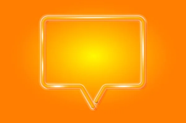 Chat bubble glowing neon sign or LED strip light on yellow background. Vector art — Stock Illustration Chat bubble glowing neon sign or LED strip light on yellow background. Vector art Stock Illustration