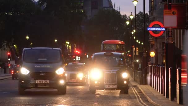 Londra Nın Merkezinde Akşam Trafiği Haziran 2019 — Stok video