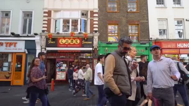Çin Mahallesi Londra Daki Çin Lokantaları Haziran 2019 — Stok video