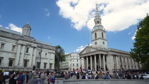 Marti Fields Church Timelapse Trafalgar Square London June 2019 — Stock Video