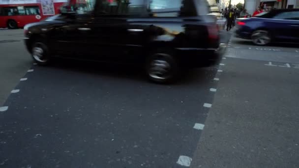 Oxford Circus Intersection Tijdens Drukke Avond Rush Hour Londen Verenigd — Stockvideo
