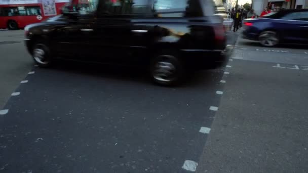 Oxford Circus Intersection Busy Evening Rush Hour Londres Reino Unido — Vídeo de Stock