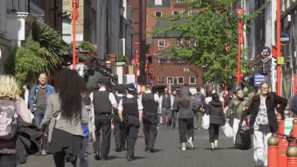 Londra Çin Mahallesi Nde Yürüyen Nsanlar Haziran 2019 — Stok video