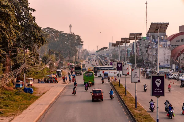 Butwal Νεπάλ Οκτωβρίου 2019 Πολυσύχναστος Δρόμος Στο Κέντρο Της Πόλης — Φωτογραφία Αρχείου