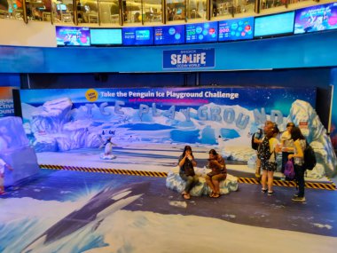 Bangkok, Tayland - 28 Kasım 2019: Bangkok Sea Life Ocean World