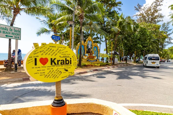 Krabi Town Tajlandia Listopada 2019 Plaża Nang Morze Andamańskie Krabi — Zdjęcie stockowe