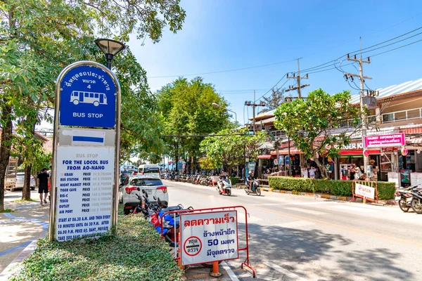 Krabi Town Thaiföld 2019 November Nang Bus Stop Közvetlenül Nang — Stock Fotó