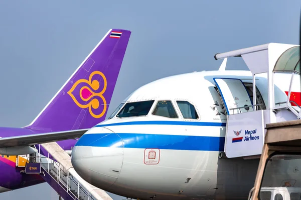 Katmandú Nepal Noviembre 2019 Airbus A320 Air China Pista Rodaje — Foto de Stock