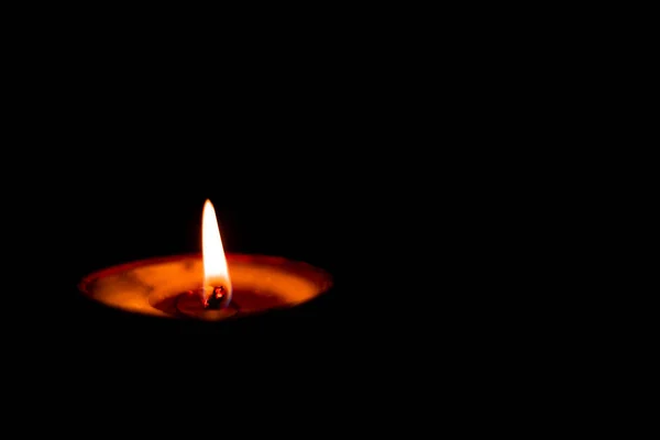 Butterlamp Wosk Świece Diwali Batti Diya Burning Ciemności Jedna Lampa — Zdjęcie stockowe
