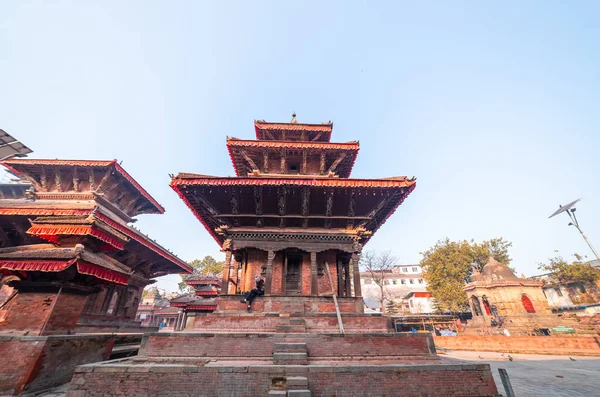 Katmandú Nepal Enero 2020 Antiguos Templos Plaza Katmandú Durbar Nepal — Foto de Stock