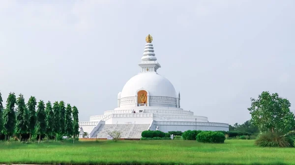 Majestueuze World Peace Stupa Lumbini Nepal — Stockfoto