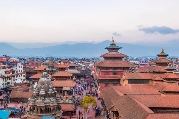 Kathmandu Nepal Marzo 2020 Veduta Aerea Patan Durbar Square Gente — Foto Stock