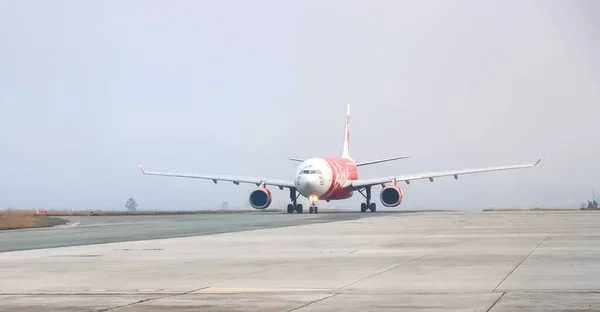 Katmandú Nepal Marzo 2018 Air Asia Airbus A330 300 Prepara — Foto de Stock
