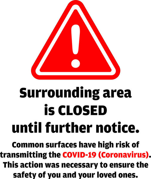 Сообщение о закрытии из-за коронавируса COVID-19
