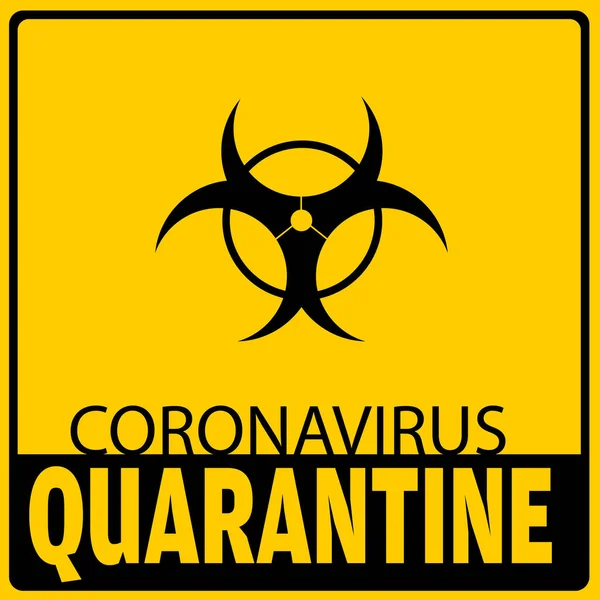 警告标示符Coronavirus Covid 19检疫区病媒图解 — 图库矢量图片