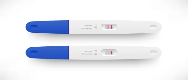 임신 또는 배란 양성 및 음성 검사 — 스톡 벡터