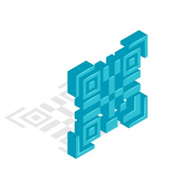 Isometric Qr kod simgesi