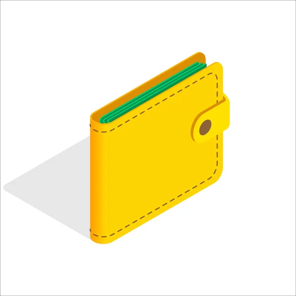 Isometric purse icon — Stock Vector