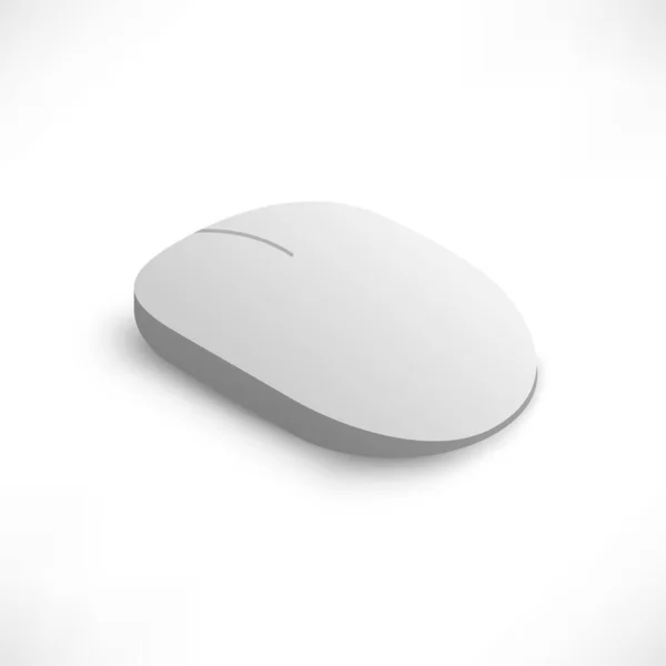Realistic wireless vector computer mouse Isometric — Stok Vektör