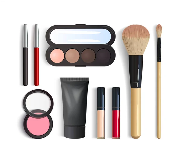 Realistic cosmetics set — Stock Vector