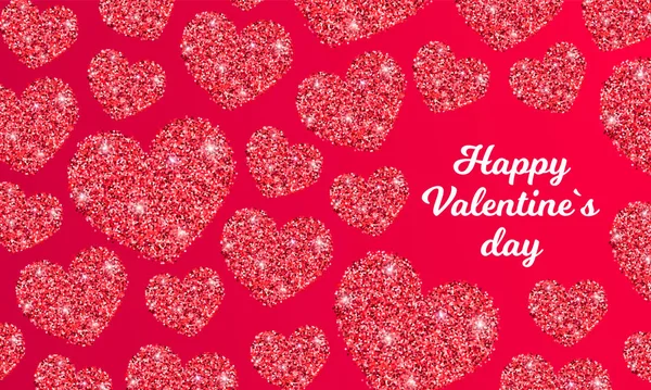 Happy Valentines day background red — Stock Vector