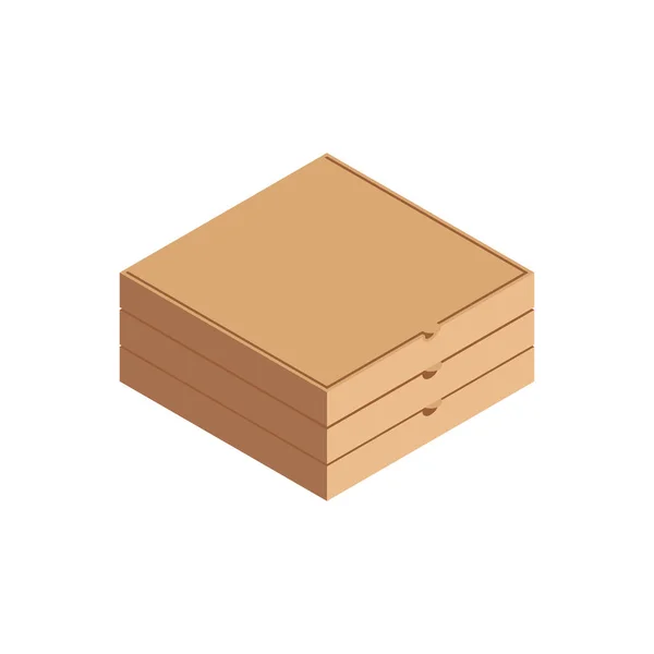 Στοίβα από κλειστό κουτί πίτσα ισομετρική — Διανυσματικό Αρχείο