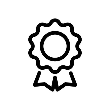 Kalite çizgisi simgesi. Madalya, ödül sembolü, mal ve hizmet garantisi Siqn beyaza izole edildi. Düzenlenebilir felç. Web sitesi, tasarım, uygulama, reklam, sosyal medya için onaylama, vektör çizimi