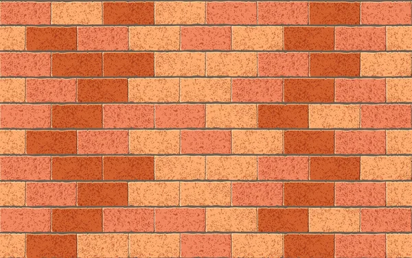 Realistisches Mauermuster Aus Vector Ziegeln Rot Strukturierter Backsteinhintergrund Für Druck — Stockvektor