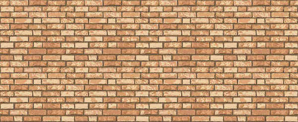 Realista Pared Ladrillo Vectorial Fondo Horizontal Textura Pared Plana Ladrillo — Vector de stock