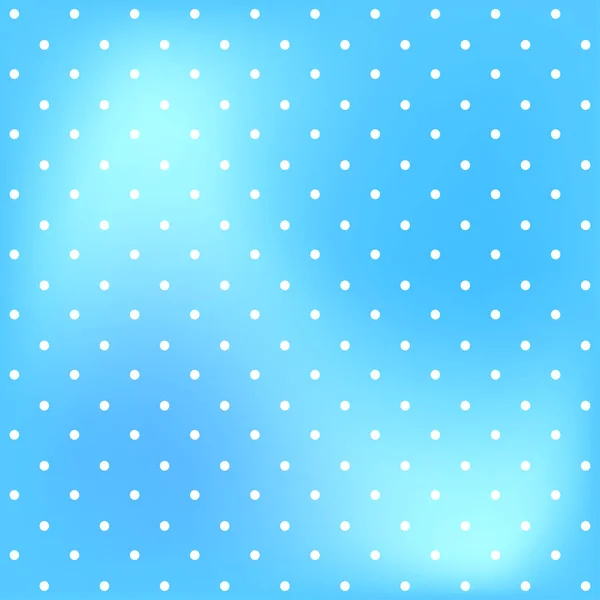 Seamless Pattern White Polka Dots Blue Faded Shabby Background Vector — Stock Vector