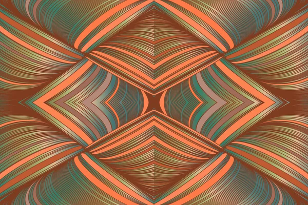 Шелковая Блестящая Ткань Бесшовный Узор Полосы Геометрический Узор Металлический Оранжевый — стоковый вектор