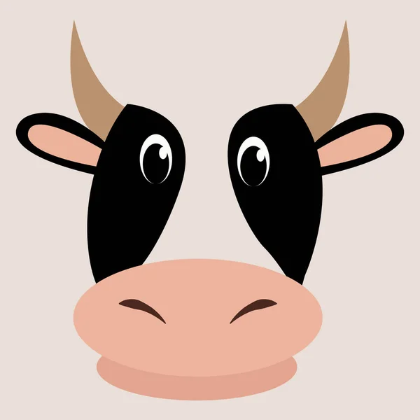 Cow Cartoon style. Цветные и смешные компос — стоковый вектор