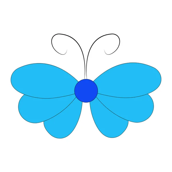 Diseño de mariposa. Vector hermosa mariposa aislada en blanco b — Vector de stock