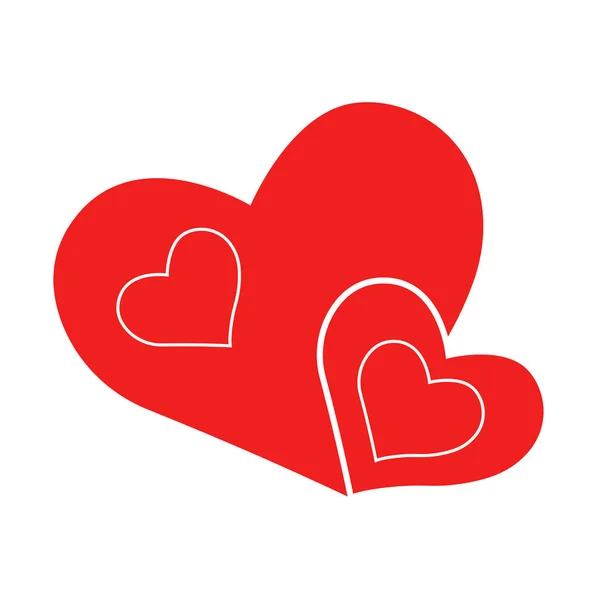 Vector heart of outline hand drawn heart icon. Illustration for — 스톡 벡터