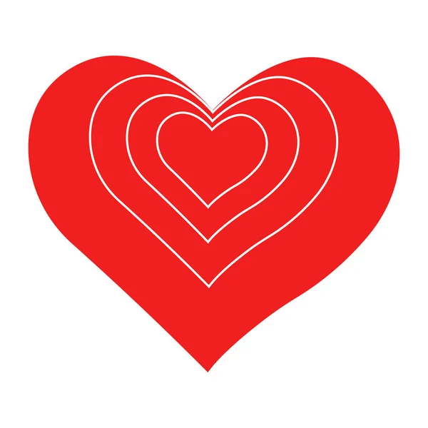 Vektorové srdce obrysu ručně kreslené ikony srdce. Ilustrace pro — Stockový vektor