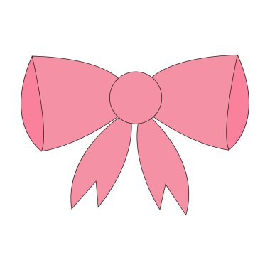 Renkli fiyonklar. Skeç yayı aksesuarları, el çizimi karalamalar, kurdele.